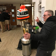 Celebrating with the Championship Cup - 2/4/2022