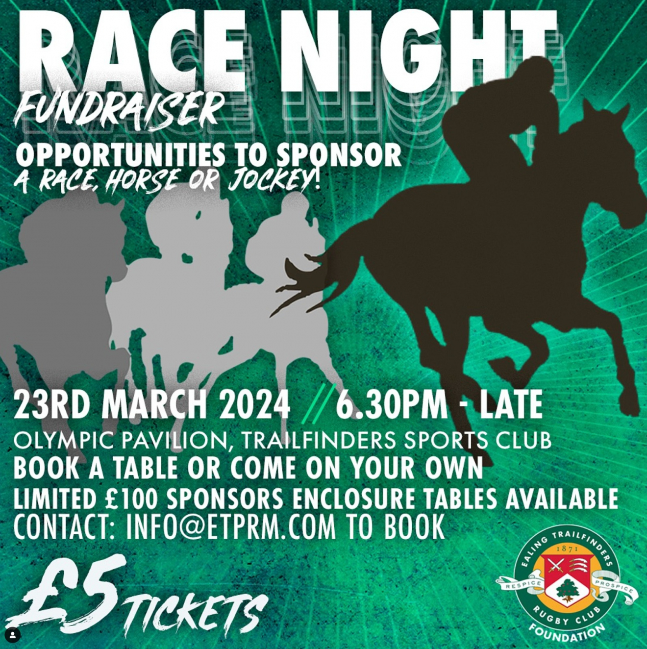 Race To Glory! Race Night 23rd March